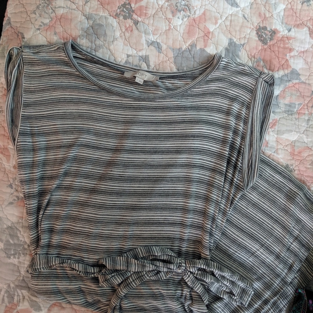 Loft Tie Waist TShirt Drss